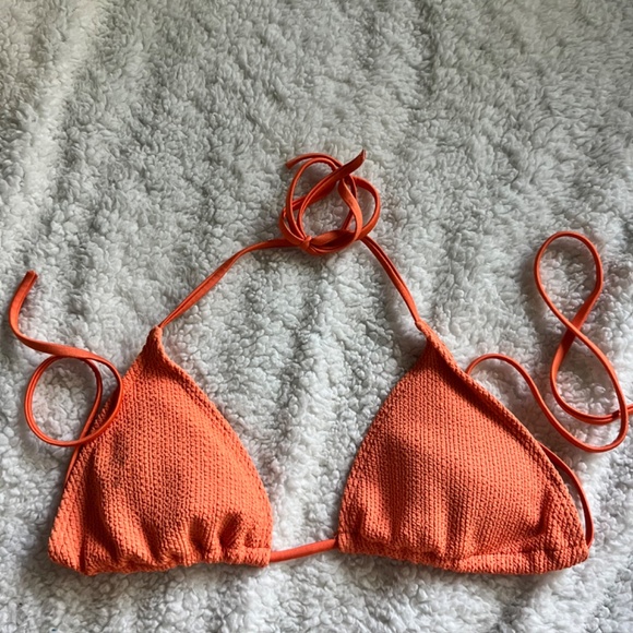 Orange triangle bikini set - Picture 2 of 3